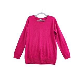 Gap Cashmere Sweater Womens Small Pink Crew Neck Long‎ Sleeve Soft Knit Pullover